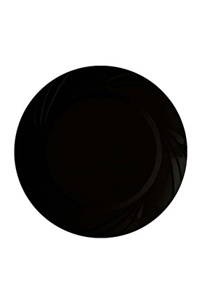 Siyah Yuvarlak Mika Tabak 26 Cm 6 Adet