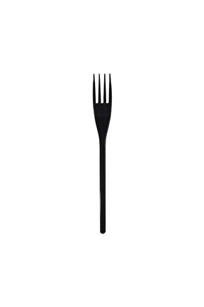 PARTİ & PASTA & KEK Lüks Uzay Plastik Siyah Çatal 100lü Koli
