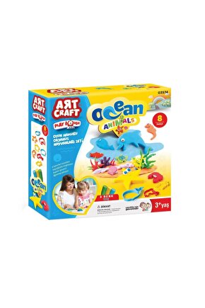 Çocuk 03574 Okyanus Hayvanları Seti Oyun Hamuru 150 gr -
