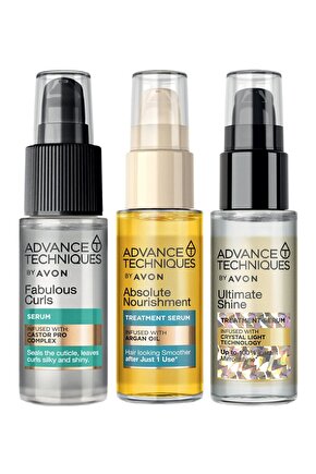Argan Yağı Içeren, Parlaklık Veren ve Bukle Belirginleştirici Saç Serumu Paketi