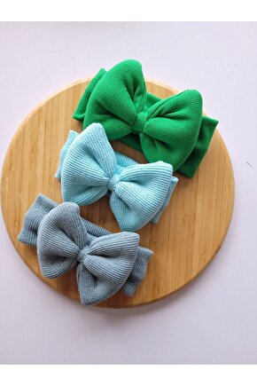 Kız Bebek & Çocuk Fiyonklu Bandana 3lü Set