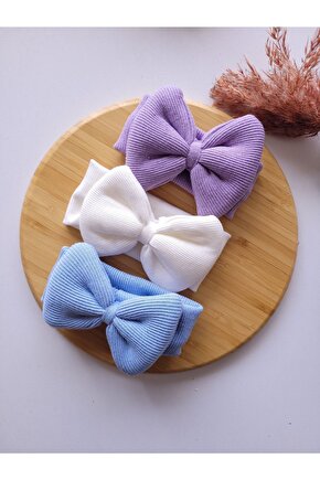 Kız Bebek & Çocuk Fiyonklu Bandana 3lü Set