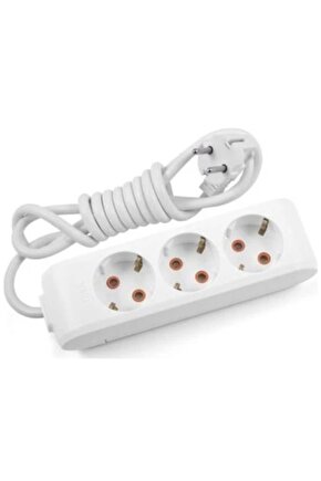 Multi Let Üçlü Priz Topraklı Çocuk Korumalı 5 Metre Beyaz