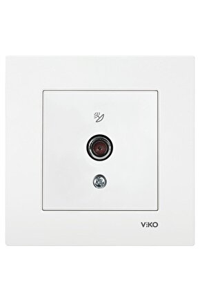 Karre Uydu Prizi F Konnektörlü Geçişli 10db Beyaz Çerçeve Dahil Orjinal Ürün Vk001259