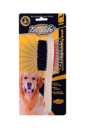 Catdoglife Pilastik Saplı Çift Traflı Kedi Köpek Fırçası Small