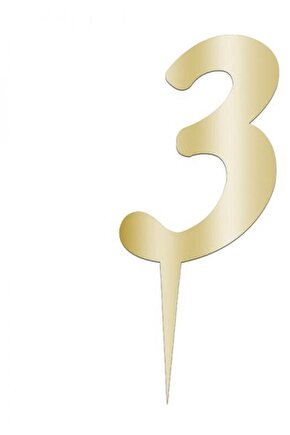 Sarı Renkli Rakam Pasta Ve Kek Pleksi
