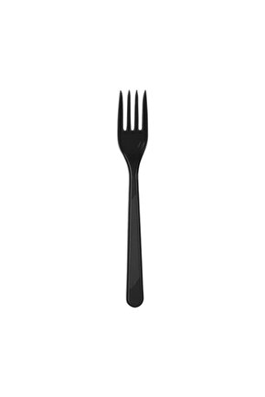 Partibulutu Siyah Plastik Çatal 25li
