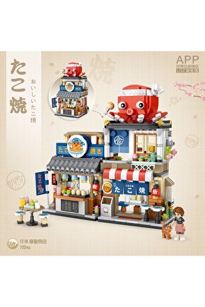 Mikro Blok Tokoyaki Mağazası 722 Parça - Lego Setleri - Loz Mini Lego - Dükkan Lego - Loz Lego - Mik