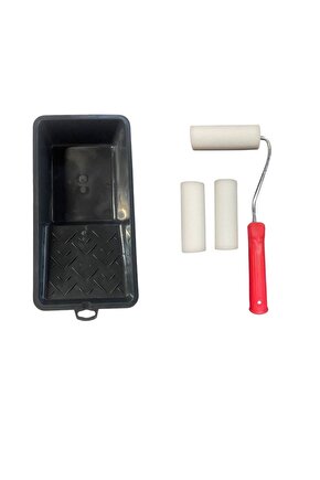 Rulo Tavası Ve Metal Sünger Rulo 10 Cm 3 Lü Tava Rulo