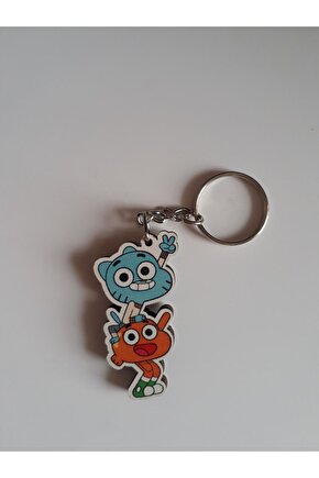 Çift Taraflı Ahşap Gumball Anahtarlık