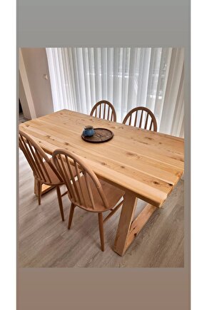 Doğal Çam Aağaç Ahşap Ayak Mutfak&Yemek Masası 140x80