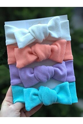 Kız Bebekçocuk 4lü Toka Bandana Set
