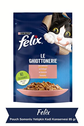 Pouch Somonlu Yetişkin Kedi Konservesi 85 gr