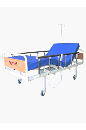 DUAL MOTOR MDF BAŞLIKLI TABANCA KORKULUKLU HASTA KARYOLASI GARANTİLİ