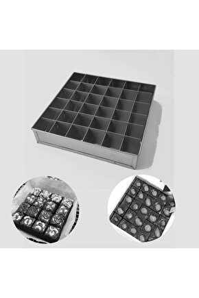 Narkalıp Brownie Kek Kalıbı Çap 25 X 25cm 49 Dilim