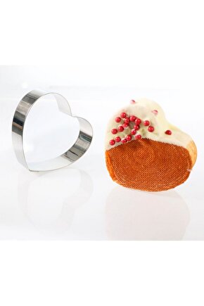 Narkalıp  Kalp Krovosan Roll Kalıbı Boy 10cm Derinlik 3,5cm