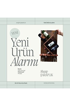 Dekoratif Ahşap Şaraplık Standı