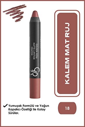 Matte Lipstick Crayon No:18 Capuccuno - Mat Kalem Ruj