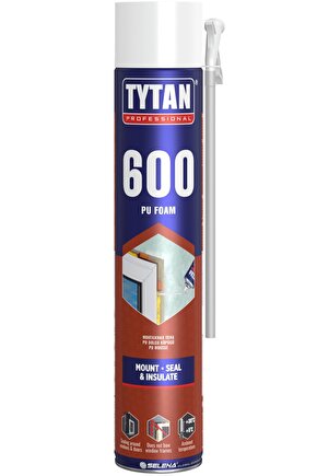 Tytan Polyfix 600Gr Poliüretan Montaj Dolgu Köpüğü Professional Ses Ve Isı Yalıtımı Pipetli Köpük