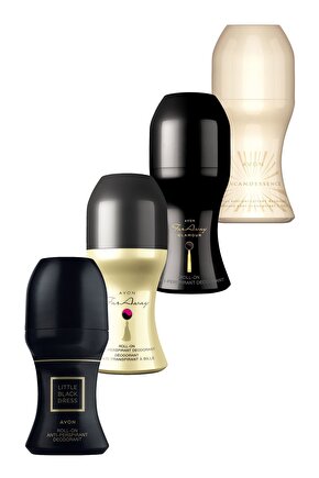 Little Black Dress, Far Away, Incandessence ve Far Away Glamour Dörtlü Kadın Rollon Paketi