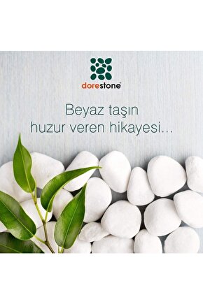 Tamburlanmış Beyaz Dolomit Taşı - 25 Kg 10-20 Mm Beyaz Doğal Taş