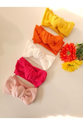 Kız Bebek & Çocuk Kaşkorse 5Li Bandana Set