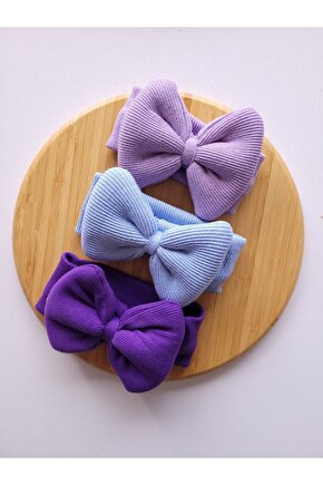 Kız Bebek & Çocuk Fiyonklu Bandana 3lü Set