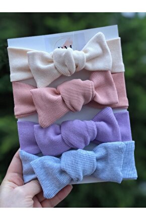 Kız Bebekçocuk 4lü Toka Bandana Set