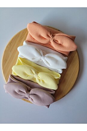 Kız Çocuk & Bebek Kaşkorse Tavşan Kulak Bandana 4lü Set