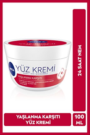 Yaşlanma Karşıtı Yüz Bakım Kremi 100ml, Nemlendirici, Sıkı Cilt Görünümü, Antioksidan, UV Koruması