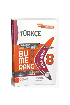 Günay 8.sınıf Bumerang Türkçe Akıllı Defter Kitap Soru Bankası