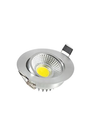 Garra Cob Krom Kasa Beyaz Işık Trafolu 5 Watt Led Spot Armatür (1 ADET)