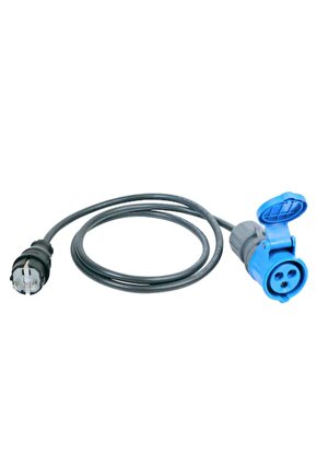Karavan Besleme Kablosu 3x2,5mm 10mt. Kauçuk 220v Erkek Fiş 3x16a Kapaklı Dişi Priz
