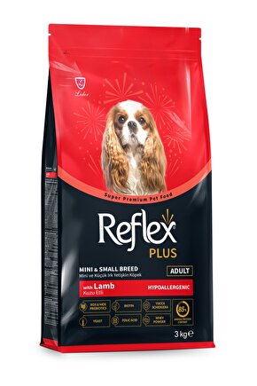 Plus Kuzu Etli Mini ve Küçük Irk Yetişkin Köpek Maması 3 Kg