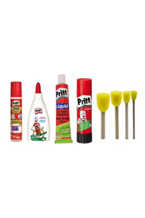 Sıvı Yapıştırıc, Tutkal,prit Ve Güçlü Yapıştırıcı Ponpon Sünger Tampon Fırça
