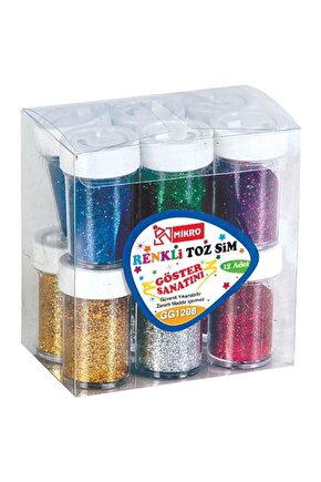 Renkli Toz Sim Tuzluk Şekilli Karışık 1 Paket ( 12 Adet )