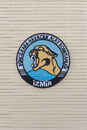 3 uncu Kara Havacilik Alay Komutanligi izmir Yazili Nakis islemeli Arma Pec Patch