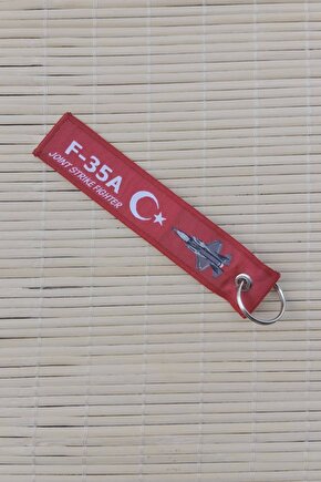 F-35A Remove Before Flight Joint Strike Fighter Kirmizi Bez Anahtarlik