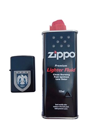 Siyah Hava Kuvvetleri Amblemli Benzinli premium zippo Cakmak
