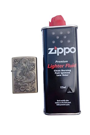 Benzinli Dragon Kabartmali premium zippo Cakmak