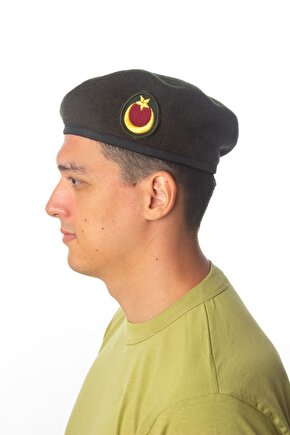 Kara Kuvvetleri Koyu Yeşil Astsubay Uzman Çavuş Dahili Harici Kokartlı Sağlık Yan Kaşe Urbam Bere