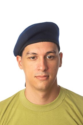 Koyu Lacivert Renkli Urbam Seta Kaşmir Yan Bere