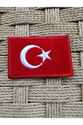 Kirmizi Beyaz Ayyildiz Patch Arma Pec Kargo Bedava