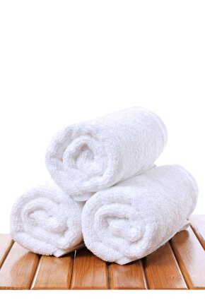 3 Adet Beyaz Renk Banyo Havlusu
