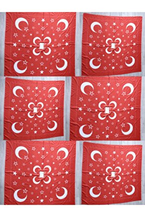 6 Li Kirmizi Beyaz Ayyildiz Asker Ugurlama Sali