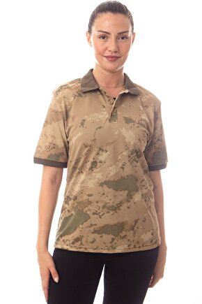 Kisa Kollu Kamuflaj Renkli Jandarma Egitim T-shirt