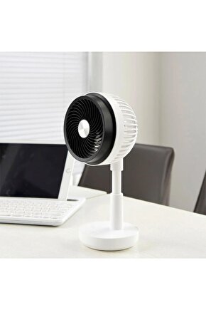 Masaüstü Şarjlı Fan 3 Kademeli Taşınabilir Vantilatör Led Işıklı Serinletici Mini Klima Fan