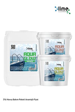 Yosun Önleyici, Toz pH Düşürücü ve Toz Klor %90 | Havuz Temizlik Seti Fırsat Paketi 10 kg x 3 Adet