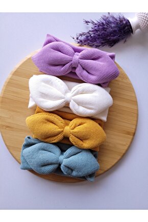 Kız Bebek & Çocuk Tavşan Kulak Bandanan 4lü Set