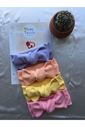 4lü El Yapımı Ribana Kız Bebek Bandana